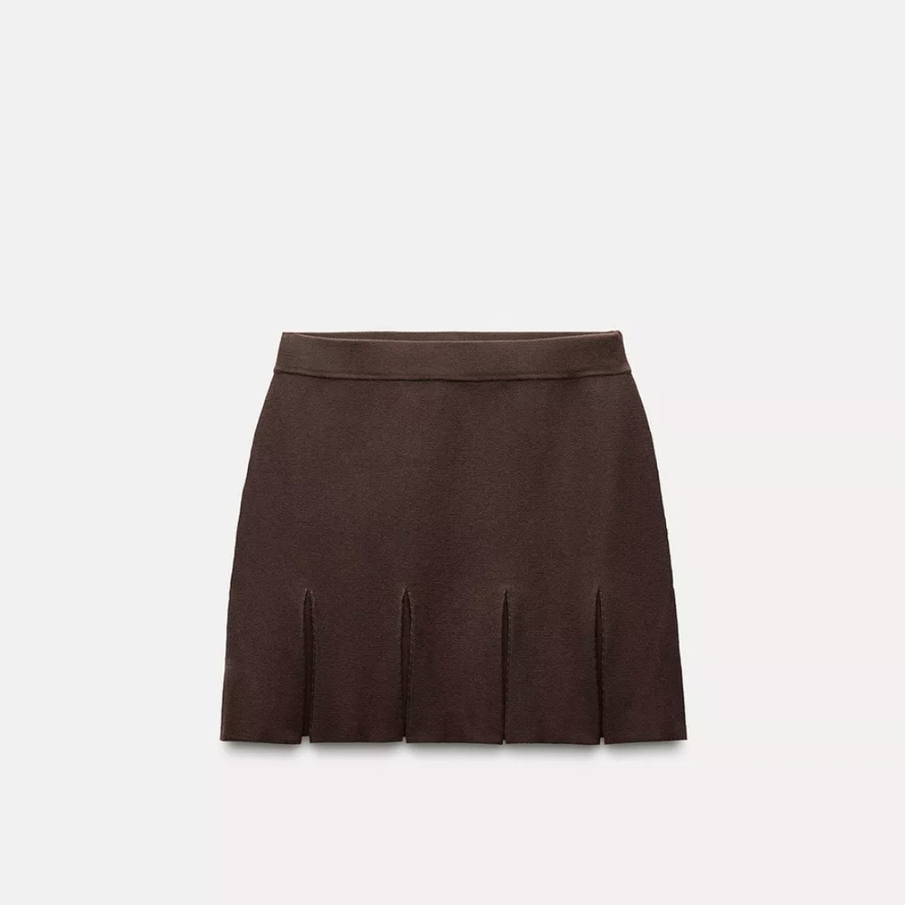 Zara Chocolate Brown Mini Skirt